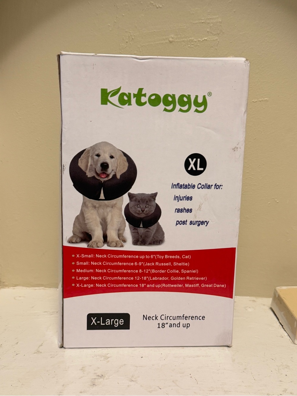 Inflatable Pet Collar XL - Black